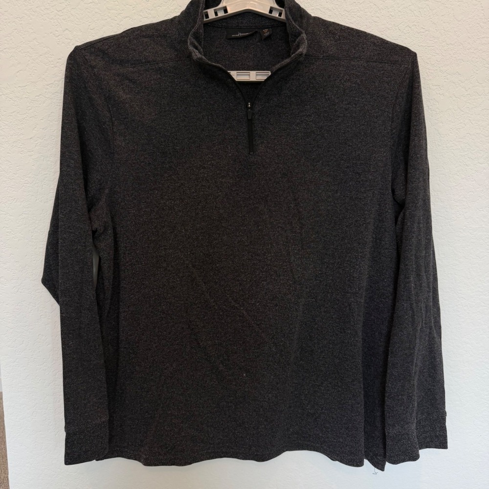 Marc Anthony Mens XXL Quarter Zip Pullover‎ Charcoal Heather Gray Sweater